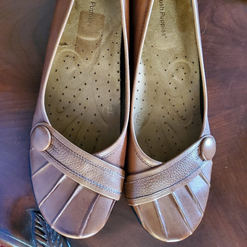 Hush Puppies Women's Brown Leather Loafer 10M